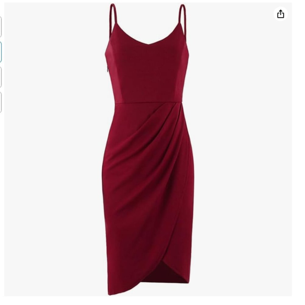 Bodycon cocktail dress in red wine